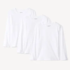 Lot de 3 t-shirts manches longues unis pour garçon