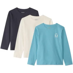 Lot de 3 t-shirts manches longues unis pour garçon