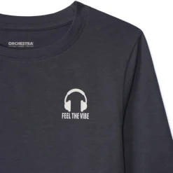 Lot de 3 t-shirts manches longues unis pour garçon