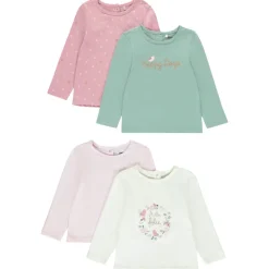 Lot de 4 t-shirts manches longues fantaisie pour bébé fille