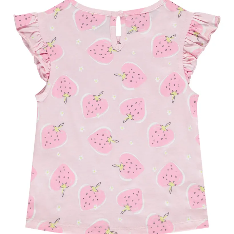 Lot de 4 t-shirts manches volantées fantaisies pour bébé fille
