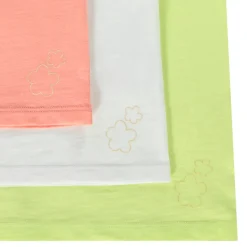 Lot de 3 t-shirts unis en jersey slub pour bébé fille