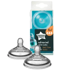 Lot de 2 tétines anti-colique avancé 6m+ - Débit rapide