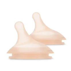 Lot de 2 tétines en silicone anti-colique Zero.Zero débit rapide L fair