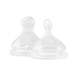 Lot de 2 tétines en silicone débit lent S
