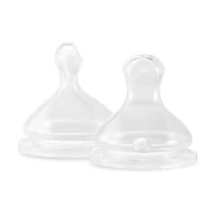 Lot de 2 tétines en silicone débit moyen