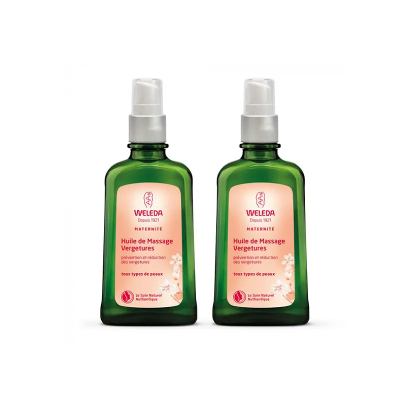 Lotion duo huile de massage pour vergetures 2 x 100 ml