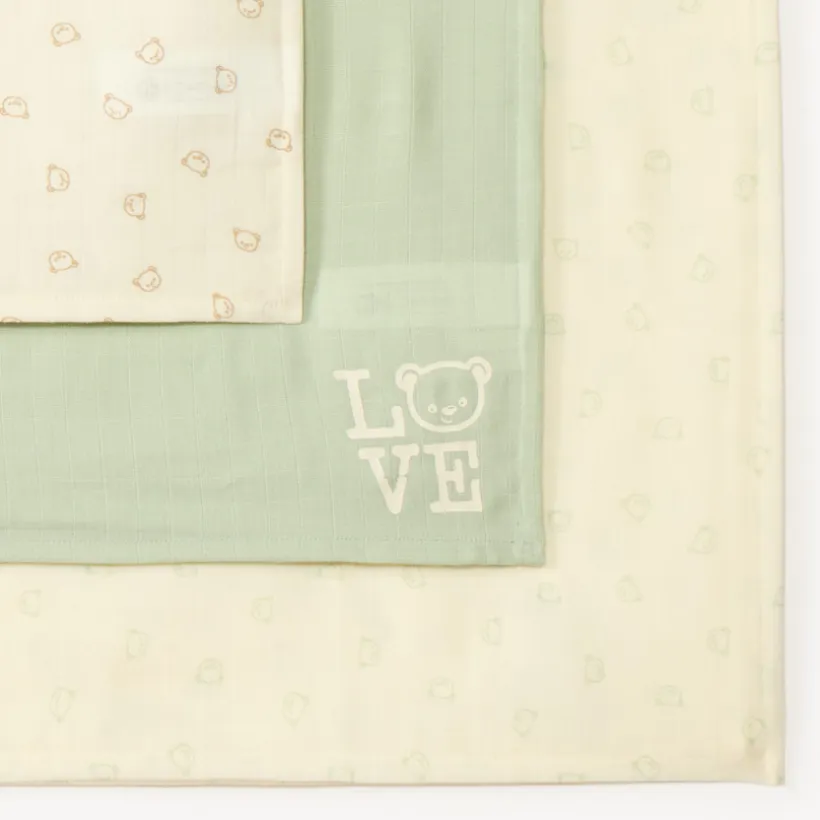 Lot 3 langes motifs ourson bébé