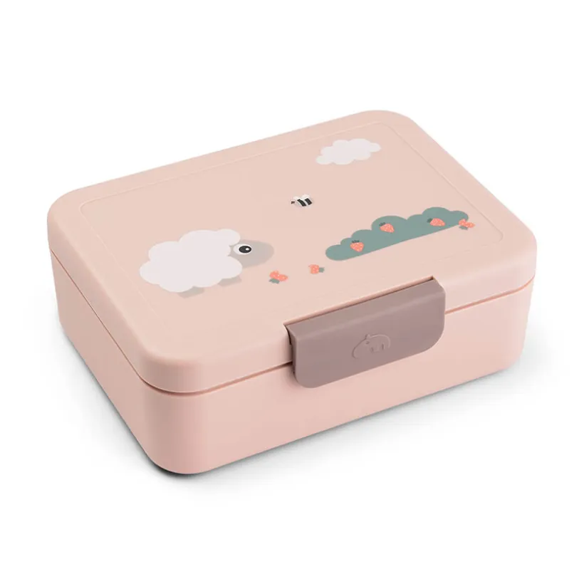 Lunchbox avec séparateur Tiny Farm rose