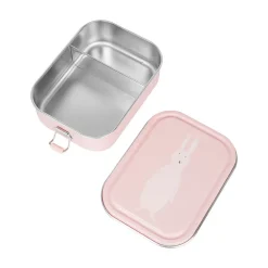 Lunchbox compartimentée en inox Mrs. Rabbit rose