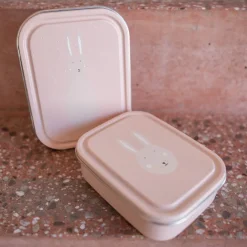Lunchbox compartimentée en inox Mrs. Rabbit rose