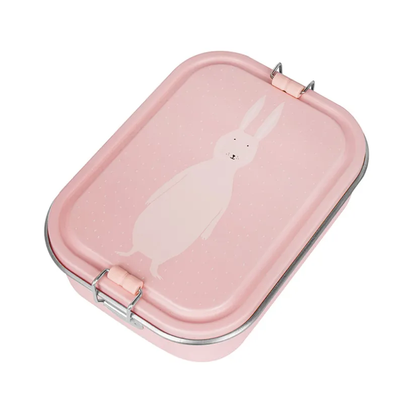 Lunchbox compartimentée en inox Mrs. Rabbit rose