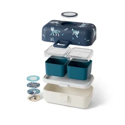Lunchbox 800ml Tresor wolf bleu