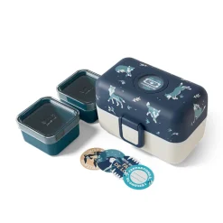 Lunchbox 800ml Tresor wolf bleu