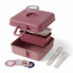 Lunchbox personnalisable 850ml Snacky avec couverts Pink Blush