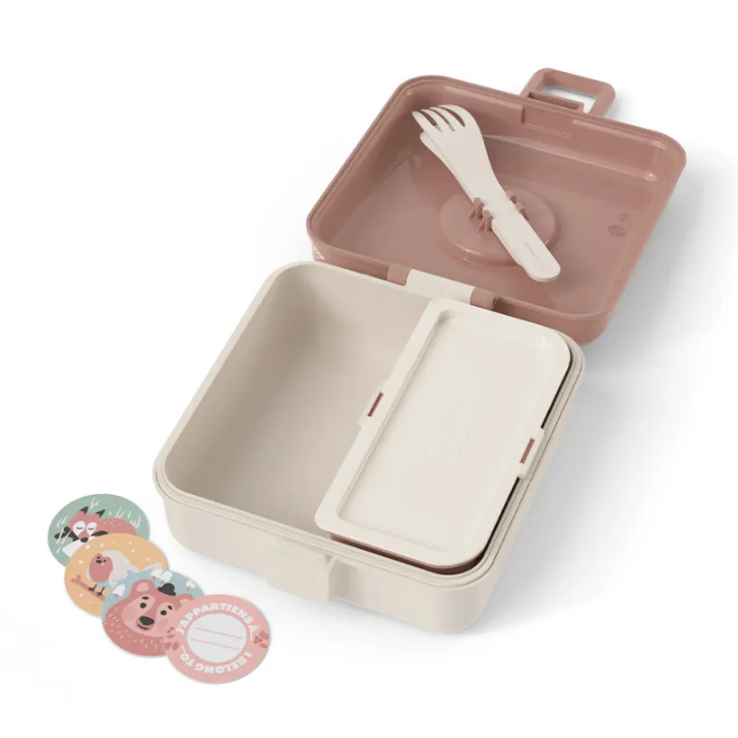 Lunchbox personnalisable 850ml Snacky avec couverts Fox