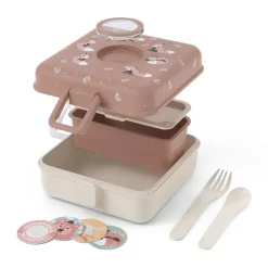 Lunchbox personnalisable 850ml Snacky avec couverts Fox