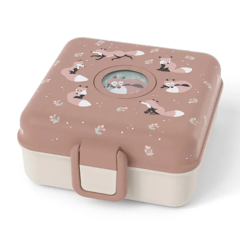 Lunchbox personnalisable 850ml Snacky avec couverts Fox
