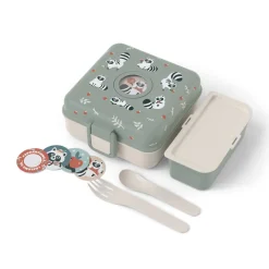 Lunchbox personnalisable 850ml Snacky avec couverts Raccoon