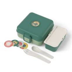 Lunchbox personnalisable 850ml Snacky avec couverts Forest Vert