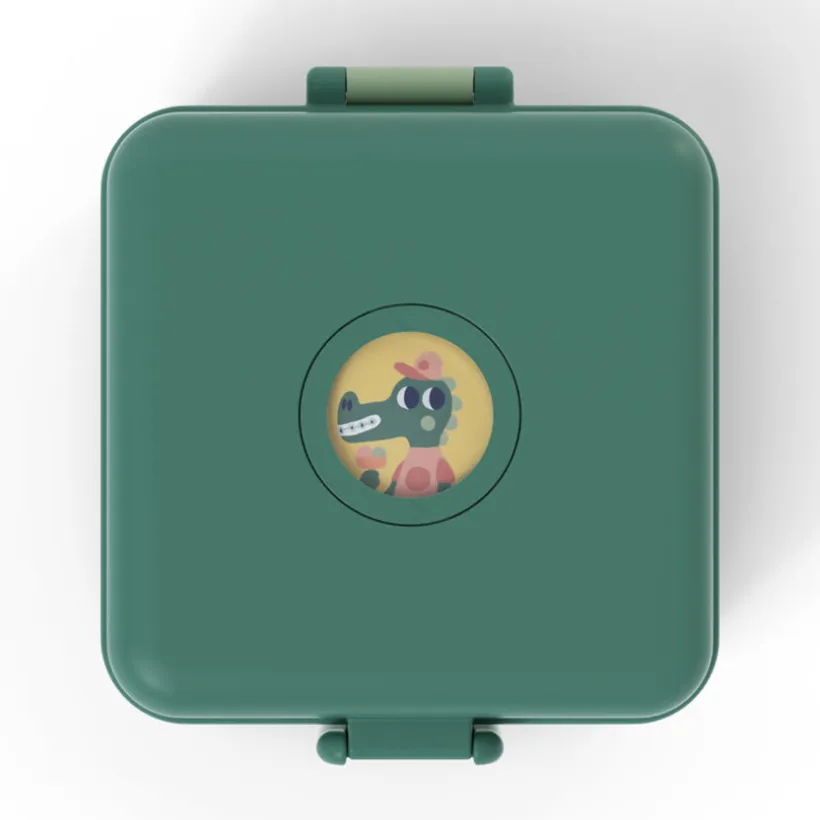 Lunchbox personnalisable 850ml Snacky avec couverts Forest Vert
