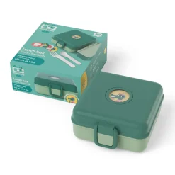Lunchbox personnalisable 850ml Snacky avec couverts Forest Vert