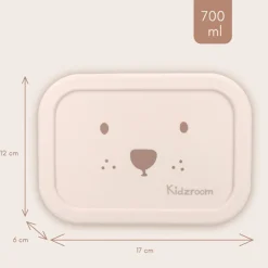 Lunchbox Silicone 3 compartiments Ours Sable