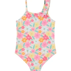 Maillot de bain 1 pièce imprimée fleurs pour fille