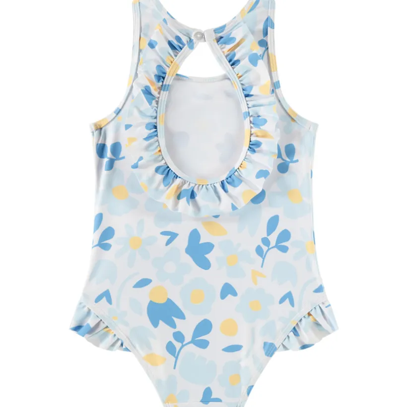 Maillot de bain 1 pièce imprimé floral et dos nu pour bébé fille