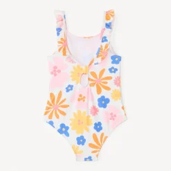 Maillot de bain 1 pièce imprimé fleuri pour fille
