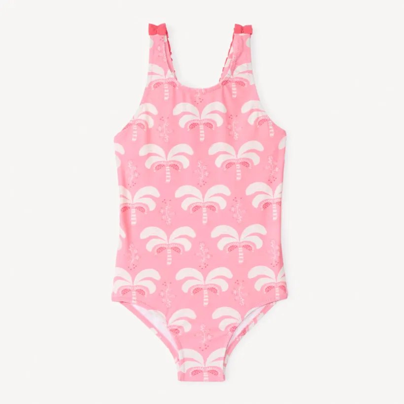 Maillot de bain 1 pièce imprimé palmiers pour fille