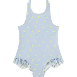 Maillot de bain 1 pièce à rayures et imprimé citron pour fille