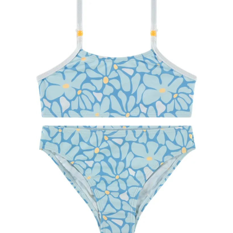 Maillot de bain 2 pièces imprimé floral pour fille
