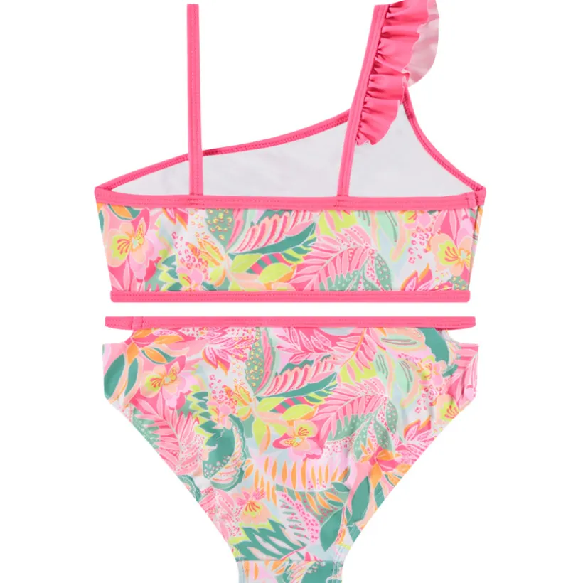 Maillot de bain 2 pièces imprimé tropical pour fille