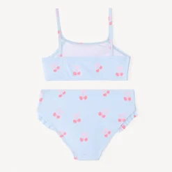 Maillot de bain 2 pièces motif cerise pour fille