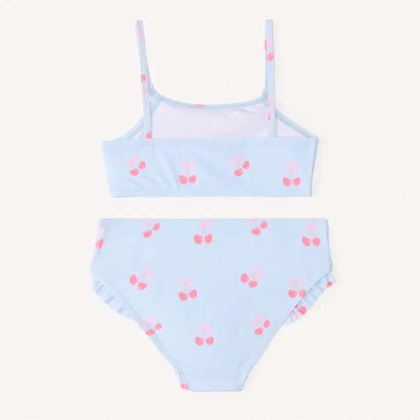 Maillot de bain 2 pièces motif cerise pour fille