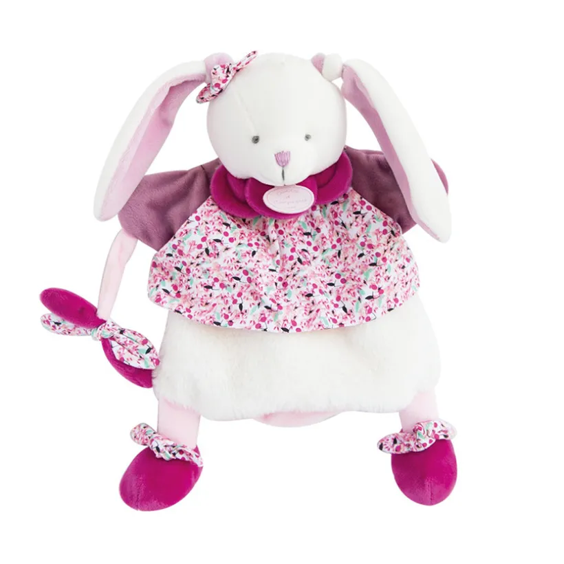 Marionnette lapin cerise