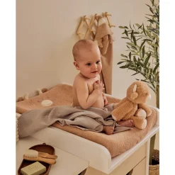 Matelas à langer avec housse éponge Beige