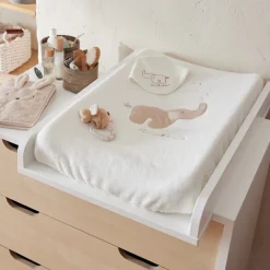 Matelas à langer 45 x 67 cm avec housse éponge Bali & Moka écru