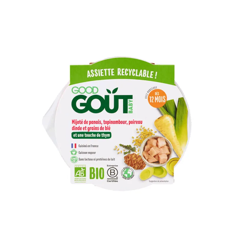 Mijoté de panais, topinambour, dinde et grains de blé - 220 g