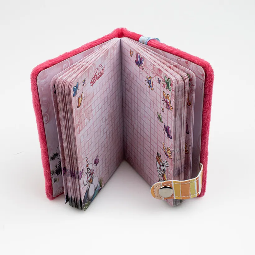 Mini carnet porte clé en peluche A7 Diddl et ses amis (Modèles aléatoires)