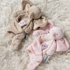 Mini doudou - Eléphant - Fanfan - Rose - 25x20 cm
