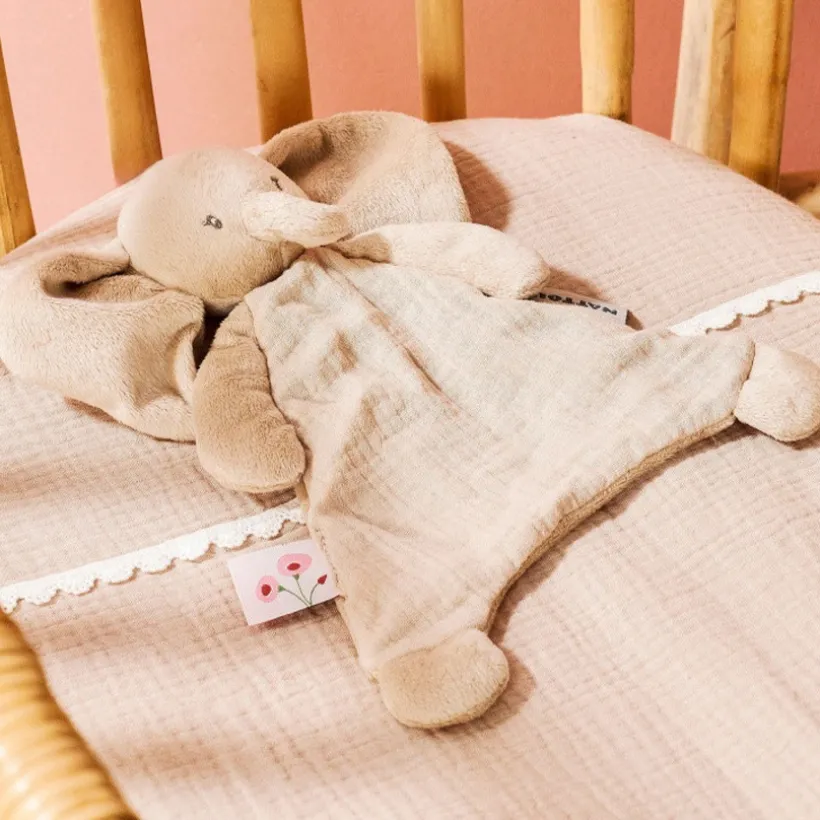 Mini doudou - Eléphant - Fanfan - Sable - 25x20 cm