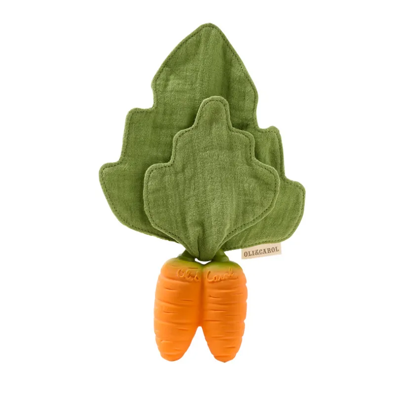 Mini doudou et jouet de dentition 2 en 1 Cathy la carotte