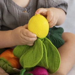 Mini doudou et jouet de dentition 2 en 1 Lou le citron