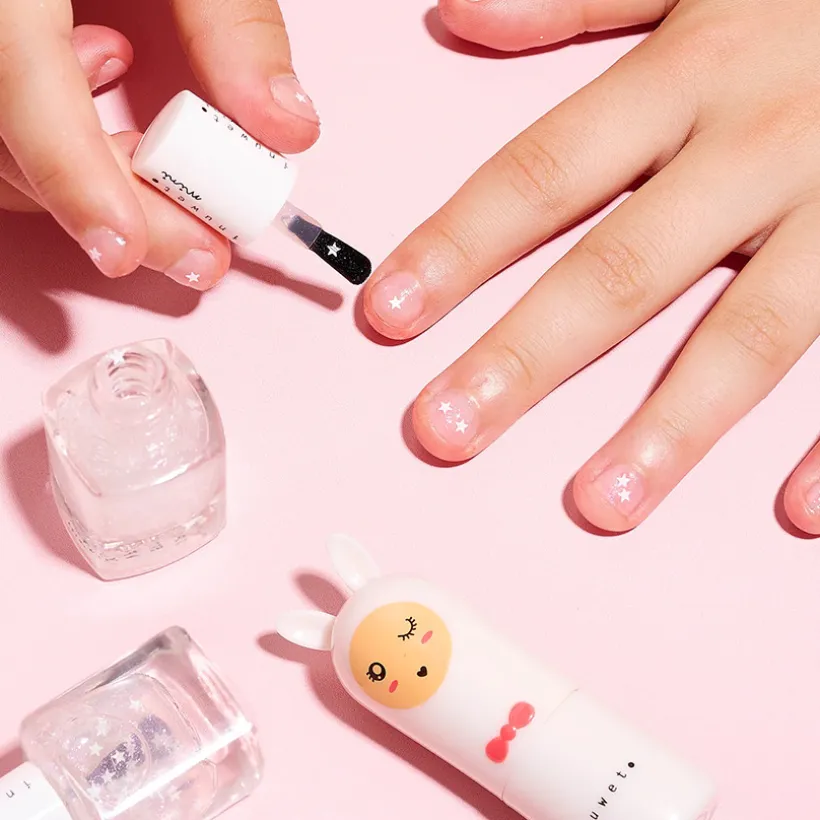 Mini vernis à l'eau top-coat Étoiles transparent