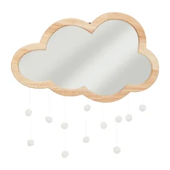 Miroir en bois d'hévéa Nuage