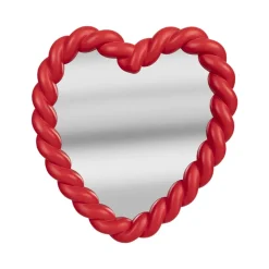 Miroir en forme de cœur torsadé 40 cm