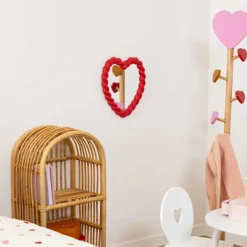 Miroir en forme de cœur torsadé 40 cm