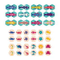 Mémory de bain 2 en 1 Animaux marins
